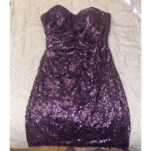 Eggplant Sequin Dress-worn once